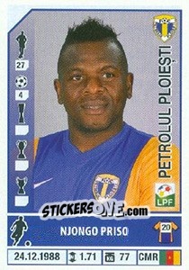 Figurina Njongo Priso - Liga 1 Romania 2014-2015 n. 381 - Panini