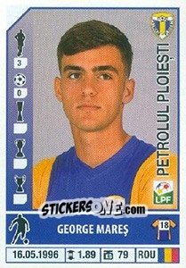 Figurina George Mareș - Liga 1 Romania 2014-2015 n. 387 - Panini
