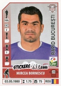 Figurina Mircea Bornescu - Liga 1 Romania 2014-2015 n. 390 - Panini