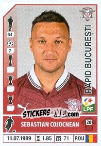 Figurina Sebastian Cojocnean - Liga 1 Romania 2014-2015 n. 400 - Panini