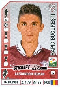 Figurina Alexandru Coman - Liga 1 Romania 2014-2015 n. 401 - Panini