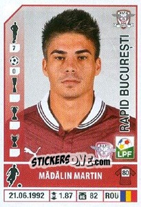 Figurina Mădălin Martin - Liga 1 Romania 2014-2015 n. 403 - Panini