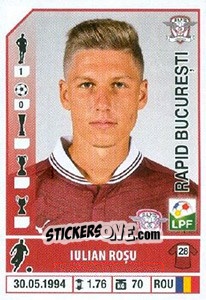 Figurina Iulian Roșu - Liga 1 Romania 2014-2015 n. 405 - Panini