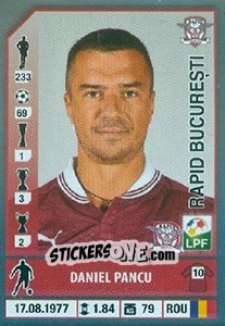 Cromo Daniel Pancu - Liga 1 Romania 2014-2015 n. 409 - Panini