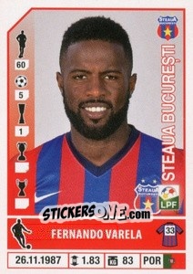 Sticker Fernando Varela - Liga 1 Romania 2014-2015 n. 419 - Panini