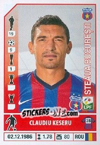 Sticker Claudiu Keserü - Liga 1 Romania 2014-2015 n. 431 - Panini