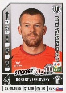 Sticker Robert Veselovsky - Liga 1 Romania 2014-2015 n. 434 - Panini