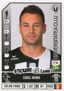 Figurina Emil Ninu - Liga 1 Romania 2014-2015 n. 438 - Panini
