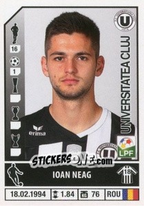 Figurina Ionuț Neag - Liga 1 Romania 2014-2015 n. 439 - Panini