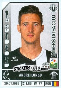 Figurina Andrei Lungu - Liga 1 Romania 2014-2015 n. 443 - Panini