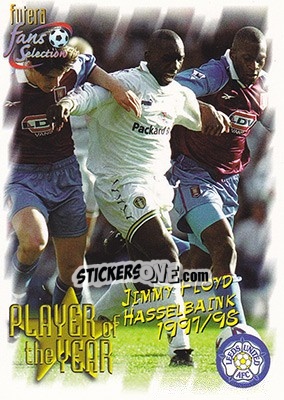 Sticker Jimmy Floyd Hasselbaink - Leeds United Fans' Selection 1999 - Futera