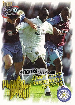 Cromo Jimmy Floyd Hasselbaink - Leeds United Fans' Selection 1999 - Futera