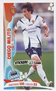 Sticker Diego Milito - Los 100 Cracks del Jugon 2005-2014 n. 26 - Panini