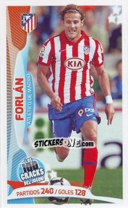Sticker Forlán - Los 100 Cracks del Jugon 2005-2014 n. 32 - Panini