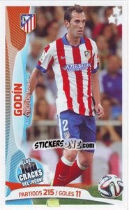 Sticker Godín - Los 100 Cracks del Jugon 2005-2014 n. 35 - Panini