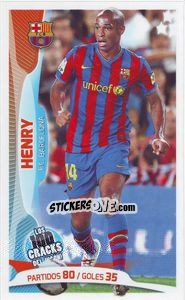 Sticker Thierry Henry - Los 100 Cracks del Jugon 2005-2014 n. 39 - Panini