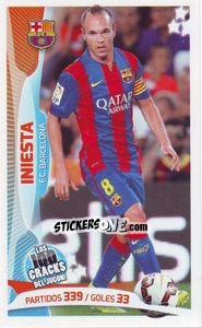 Sticker Iniesta - Los 100 Cracks del Jugon 2005-2014 n. 43 - Panini