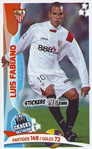 Sticker Luís Fabiano - Los 100 Cracks del Jugon 2005-2014 n. 57 - Panini