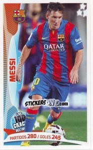 Sticker Messi - Los 100 Cracks del Jugon 2005-2014 n. 62 - Panini