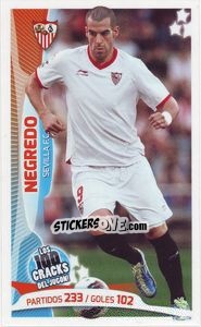 Sticker Negredo - Los 100 Cracks del Jugon 2005-2014 n. 67 - Panini