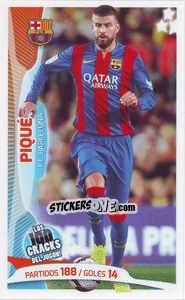 Sticker Piqué - Los 100 Cracks del Jugon 2005-2014 n. 72 - Panini
