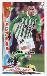 Sticker Rubén Castro - Los 100 Cracks del Jugon 2005-2014 n. 82 - Panini