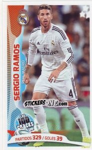 Sticker Sergio Ramos - Los 100 Cracks del Jugon 2005-2014 - Panini