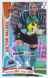 Sticker Víctor Valdés - Los 100 Cracks del Jugon 2005-2014 n. 94 - Panini
