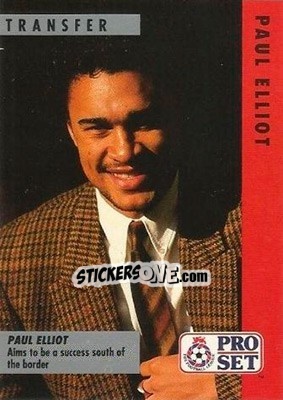 Cromo Paul Elliot - English Football Fixture 1991-1992 n. 3 - Pro Set