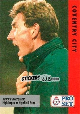 Sticker Terry Butcher - English Football Fixture 1991-1992 - Pro Set