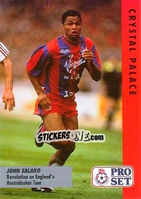 Figurina John Salako - English Football Fixture 1991-1992 n. 5 - Pro Set