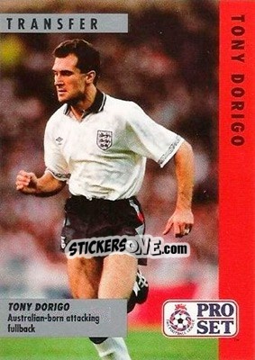 Sticker Tony Dorigo - English Football Fixture 1991-1992 - Pro Set
