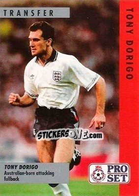 Sticker Tony Dorigo - English Football Fixture 1991-1992 n. 7 - Pro Set