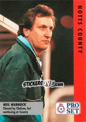 Sticker Neil Warnock - English Football Fixture 1991-1992 n. 14 - Pro Set