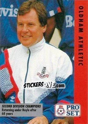 Sticker Joe Royle - English Football Fixture 1991-1992 - Pro Set