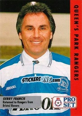 Sticker Gerry Francis - English Football Fixture 1991-1992 n. 16 - Pro Set