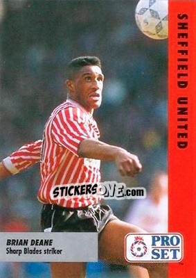 Sticker Brian Deane - English Football Fixture 1991-1992 - Pro Set