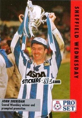 Sticker John Sheridan - English Football Fixture 1991-1992 - Pro Set