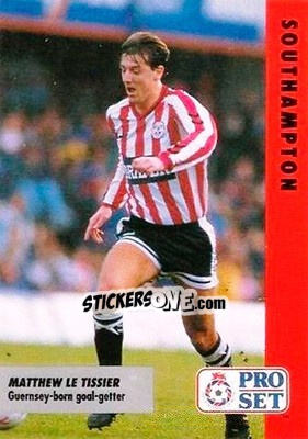 Cromo Matthew Le Tissier - English Football Fixture 1991-1992 - Pro Set
