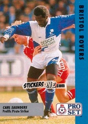 Sticker Carl Saunders - English Football Fixture 1991-1992 - Pro Set