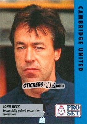 Figurina John Beck - English Football Fixture 1991-1992 n. 28 - Pro Set