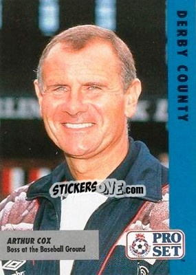 Sticker Arthur Cox - English Football Fixture 1991-1992 - Pro Set