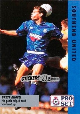 Figurina Brett Angell - English Football Fixture 1991-1992 n. 41 - Pro Set