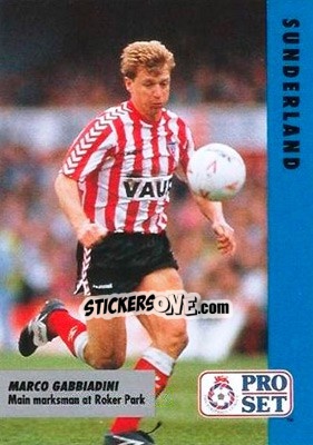 Sticker Marco Gabbiadini - English Football Fixture 1991-1992 - Pro Set