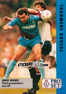 Sticker Mark Hughes - English Football Fixture 1991-1992 - Pro Set