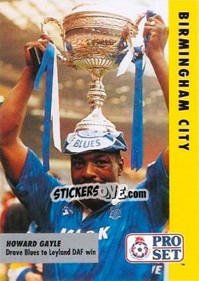 Sticker Howard Gayle - English Football Fixture 1991-1992 - Pro Set
