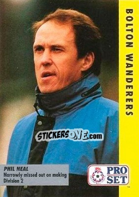 Cromo Phil Neal - English Football Fixture 1991-1992 - Pro Set