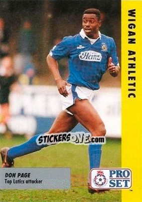 Sticker Don Page - English Football Fixture 1991-1992 n. 70 - Pro Set