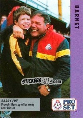 Sticker Barry Fry - English Football Fixture 1991-1992 - Pro Set