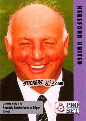 Sticker John Sillett - English Football Fixture 1991-1992 - Pro Set